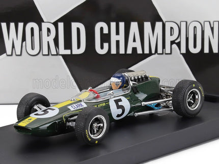 LOTUS | F1  33 N 5 WORLD CHAMPION WINNER BRITISH GP 1965 JIM CLARK - WITH DRIVER FIGURE | GREEN YELLOW