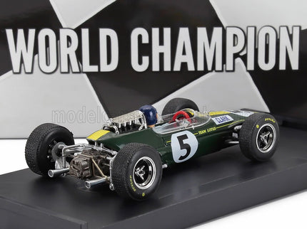 LOTUS | F1  33 N 5 WORLD CHAMPION WINNER BRITISH GP 1965 JIM CLARK - WITH DRIVER FIGURE | GREEN YELLOW