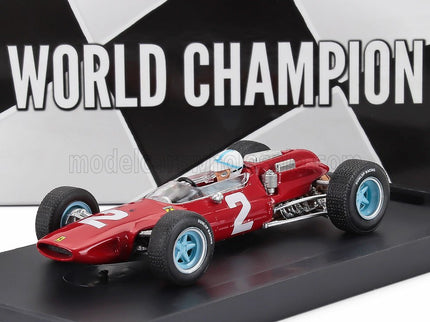 FERRARI | F1  158 N 2 WORLD CHAMPION WINNER ITALY GP 1964 JOHN SURTEES 1964 - WITH DRIVER FIGURE | RED