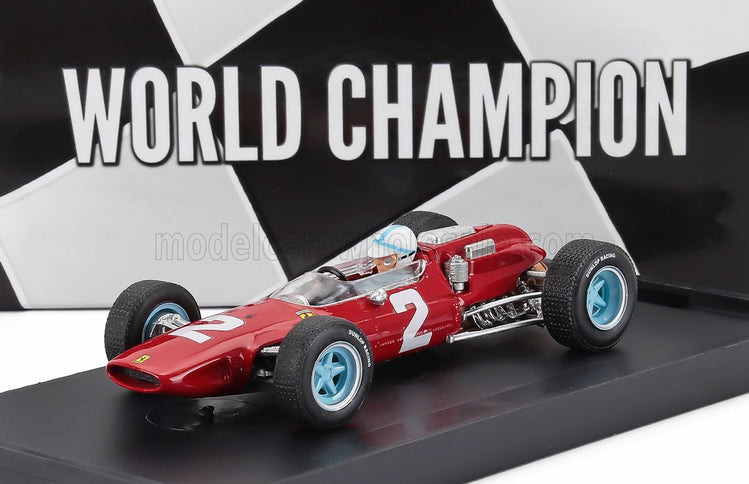 FERRARI | F1  158 N 2 WORLD CHAMPION WINNER ITALY GP 1964 JOHN SURTEES 1964 - WITH DRIVER FIGURE | RED