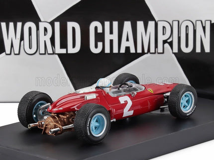 FERRARI | F1  158 N 2 WORLD CHAMPION WINNER ITALY GP 1964 JOHN SURTEES 1964 - WITH DRIVER FIGURE | RED