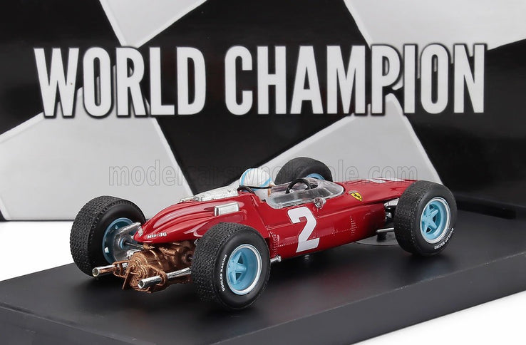 FERRARI | F1  158 N 2 WORLD CHAMPION WINNER ITALY GP 1964 JOHN SURTEES 1964 - WITH DRIVER FIGURE | RED
