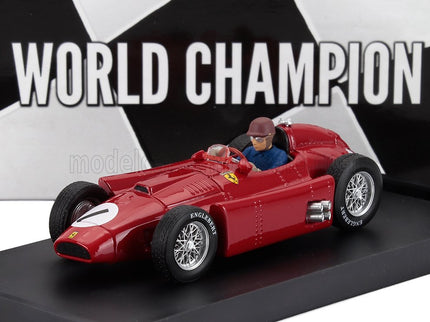 FERRARI | F1  LANCIA D50 N 1 WORLD CHAMPION WINNER BRITISH GP 1956 JUAN MANUEL FANGIO - WITH DRIVER FIGURE | RED