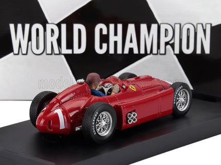 FERRARI | F1  LANCIA D50 N 1 WORLD CHAMPION WINNER BRITISH GP 1956 JUAN MANUEL FANGIO - WITH DRIVER FIGURE | RED