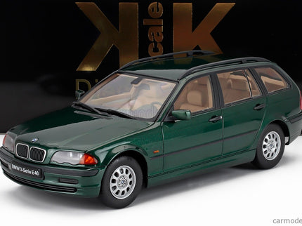 BMW 3-SERIES (E46) Touring SW Station Wagon 1999 1:18 KK Scale tmavozelená