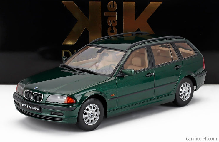 BMW 3-SERIES (E46) Touring SW Station Wagon 1999 1:18 KK Scale tmavozelená