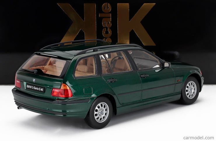 BMW 3-SERIES (E46) Touring SW Station Wagon 1999 1:18 KK Scale tmavozelená
