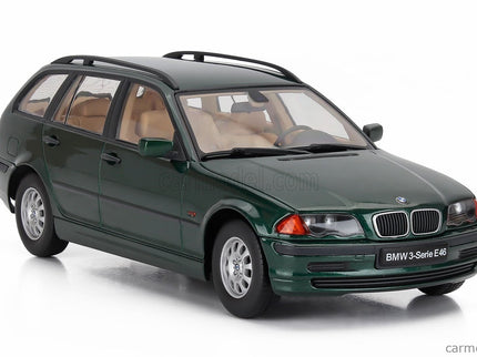 BMW 3-SERIES (E46) Touring SW Station Wagon 1999 1:18 KK Scale tmavozelená