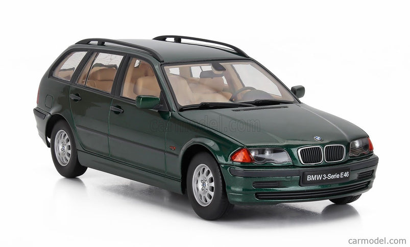 BMW 3-SERIES (E46) Touring SW Station Wagon 1999 1:18 KK Scale tmavozelená