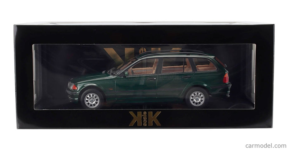 BMW 3-SERIES (E46) Touring SW Station Wagon 1999 1:18 KK Scale tmavozelená