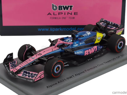 Alpine F1 A525 Team Bwt Alpine N°10 USA GP 2025 Pierre Gasly 1:43 Spark Model čierna modrá ružová