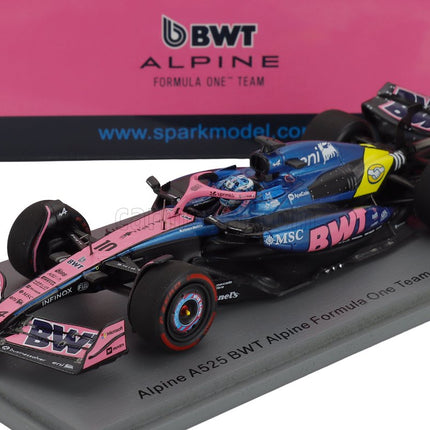 Alpine F1 A525 Team Bwt Alpine N°10 USA GP 2025 Pierre Gasly 1:43 Spark Model čierna modrá ružová