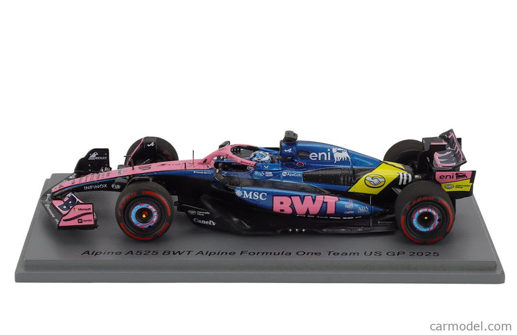 Alpine F1 A525 Team Bwt Alpine N°10 USA GP 2025 Pierre Gasly 1:43 Spark Model čierna modrá ružová