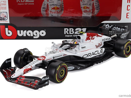 Red Bull F1 RB21 Team Oracle Red Bull Racing N°22 Japan GP 2025 Yuki Tsunoda 1:18 Bburago biela červená