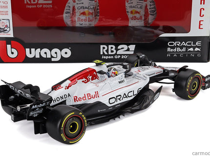Red Bull F1 RB21 Team Oracle Red Bull Racing N°22 Japan GP 2025 Yuki Tsunoda 1:18 Bburago biela červená