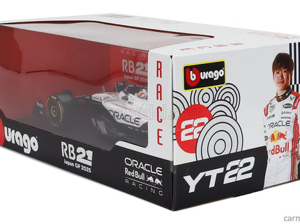 Red Bull F1 RB21 Team Oracle Red Bull Racing N°22 Japan GP 2025 Yuki Tsunoda 1:18 Bburago biela červená