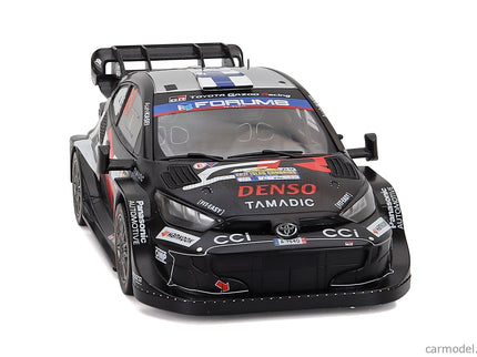 Toyota Yaris GR Hybrid RALLY1 Team Toyota Gazoo Racing Wrt N°69 Víťaz Rally Islas Canarias 2025 Kalle Rovanpera - Jonne Halttunen 1:18 IXO Models čierna biela