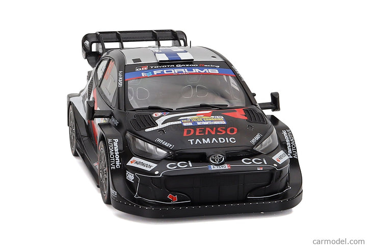 Toyota Yaris GR Hybrid RALLY1 Team Toyota Gazoo Racing Wrt N°69 Víťaz Rally Islas Canarias 2025 Kalle Rovanpera - Jonne Halttunen 1:18 IXO Models čierna biela