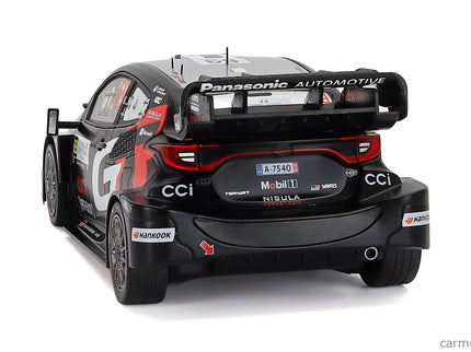 Toyota Yaris GR Hybrid RALLY1 Team Toyota Gazoo Racing Wrt N°69 Víťaz Rally Islas Canarias 2025 Kalle Rovanpera - Jonne Halttunen 1:18 IXO Models čierna biela