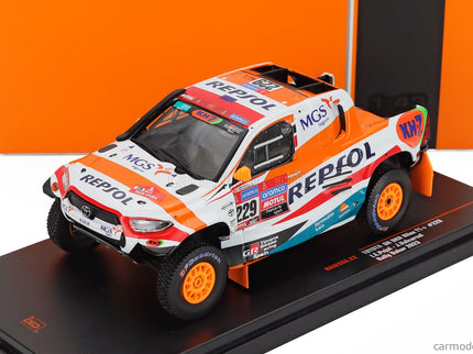 Toyota Hilux Pick-UP GR Dkr Team Overdrive Toyota Repsol N°299 Rally Dakar 2022 Chabot Ronan - Gilles Pillot 1:43 IXO Models biela oranžová