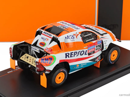 Toyota Hilux Pick-UP GR Dkr Team Overdrive Toyota Repsol N°299 Rally Dakar 2022 Chabot Ronan - Gilles Pillot 1:43 IXO Models biela oranžová