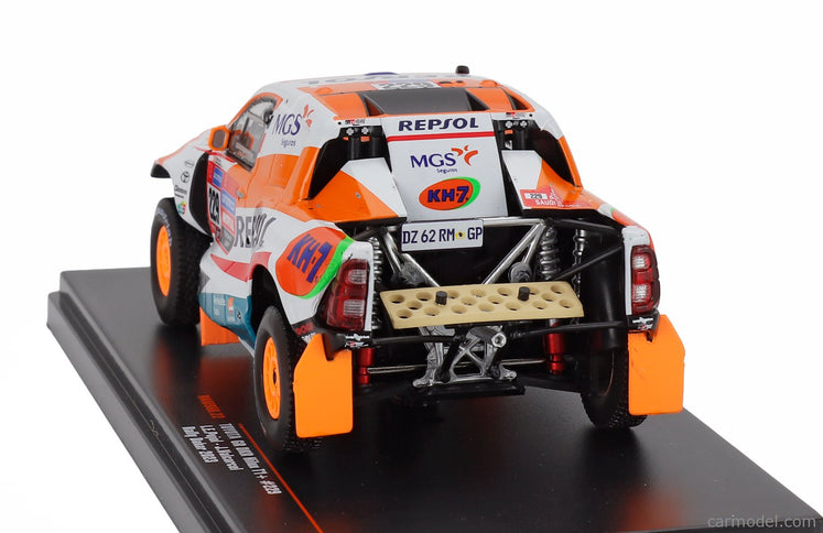 Toyota Hilux Pick-UP GR Dkr Team Overdrive Toyota Repsol N°299 Rally Dakar 2022 Chabot Ronan - Gilles Pillot 1:43 IXO Models biela oranžová