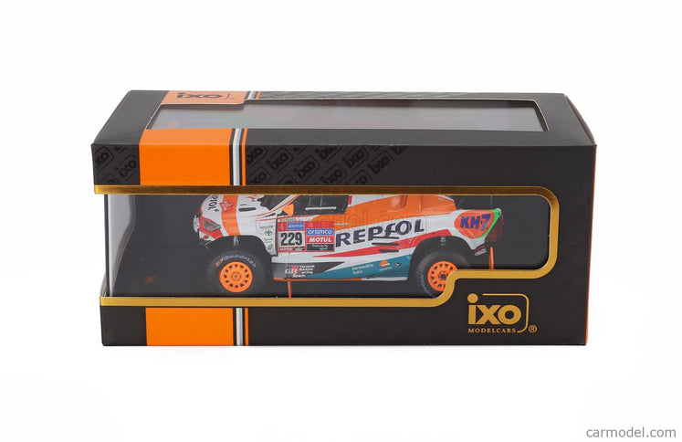 Toyota Hilux Pick-UP GR Dkr Team Overdrive Toyota Repsol N°299 Rally Dakar 2022 Chabot Ronan - Gilles Pillot 1:43 IXO Models biela oranžová