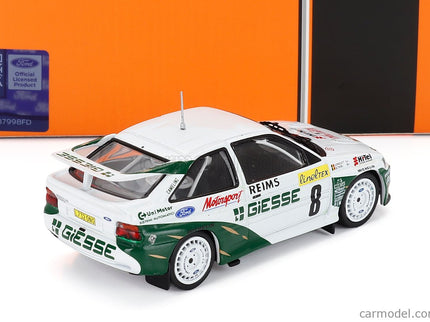 Ford Escort RS Cosworth Team Ford Motor N°8 Rally Montecarlo 1994 Bruno Thiry - Stephane Prevot 1:43 IXO Models biela zelená