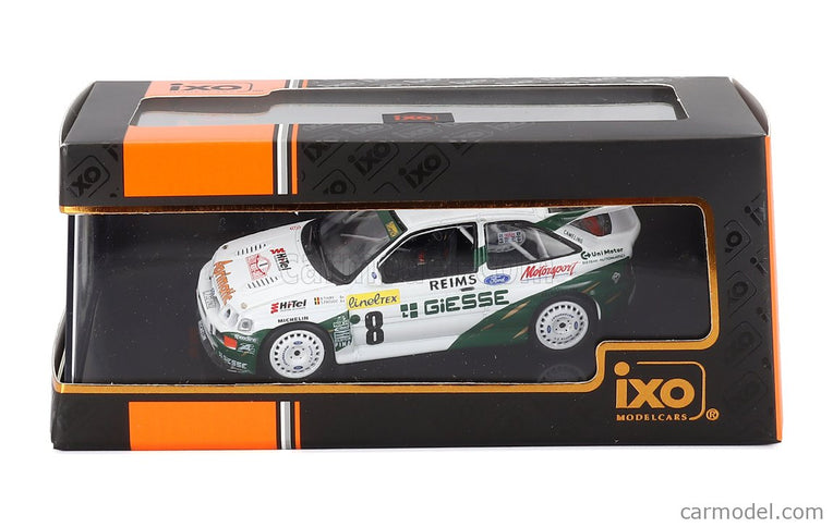 Ford Escort RS Cosworth Team Ford Motor N°8 Rally Montecarlo 1994 Bruno Thiry - Stephane Prevot 1:43 IXO Models biela zelená