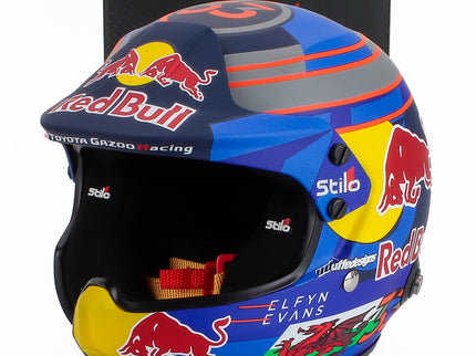 STILO | CASCO HELMET ELFYN EVANS TEAM TOYOTA YARIS GR RALLY1 HYBRID GAZOO RACING WRT RALLY SEASON 2024 | BLUE RED YELLOW