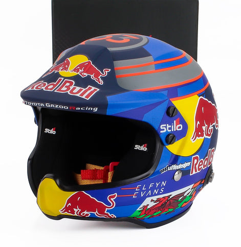 STILO | CASCO HELMET ELFYN EVANS TEAM TOYOTA YARIS GR RALLY1 HYBRID GAZOO RACING WRT RALLY SEASON 2024 | BLUE RED YELLOW