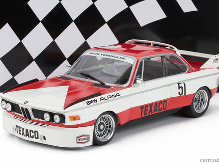 BMW 3.0 Csl Team Dutch National Racing (NL) N°51 3. Miesto Zandvoort 1974 Huub Vermeulen - Rob Slotemaker 1:18 Minichamps červená biela