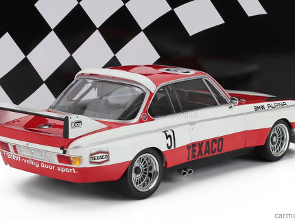 BMW 3.0 Csl Team Dutch National Racing (NL) N°51 3. Miesto Zandvoort 1974 Huub Vermeulen - Rob Slotemaker 1:18 Minichamps červená biela