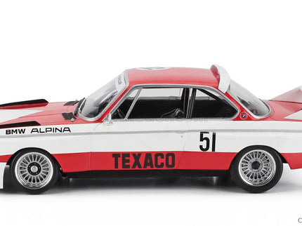 BMW 3.0 Csl Team Dutch National Racing (NL) N°51 3. Miesto Zandvoort 1974 Huub Vermeulen - Rob Slotemaker 1:18 Minichamps červená biela