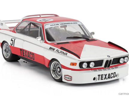 BMW 3.0 Csl Team Dutch National Racing (NL) N°51 3. Miesto Zandvoort 1974 Huub Vermeulen - Rob Slotemaker 1:18 Minichamps červená biela