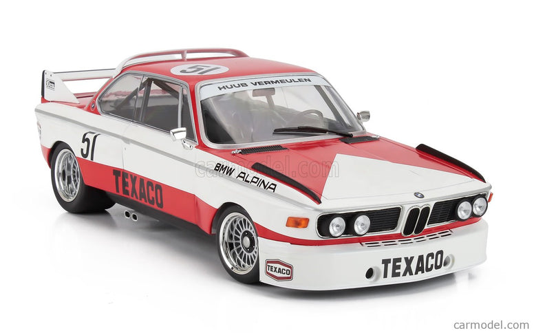 BMW 3.0 Csl Team Dutch National Racing (NL) N°51 3. Miesto Zandvoort 1974 Huub Vermeulen - Rob Slotemaker 1:18 Minichamps červená biela