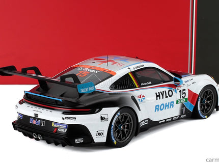 Porsche 911 992-2 GT3 Team 75 Bernhard N°15 Porsche Carrera Cup Germany Sezóna 2025 Daniel Gregor 1:18 IXO Models biela čierna