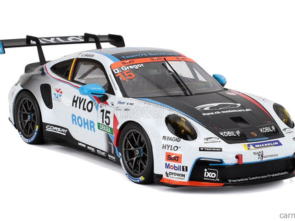 Porsche 911 992-2 GT3 Team 75 Bernhard N°15 Porsche Carrera Cup Germany Sezóna 2025 Daniel Gregor 1:18 IXO Models biela čierna