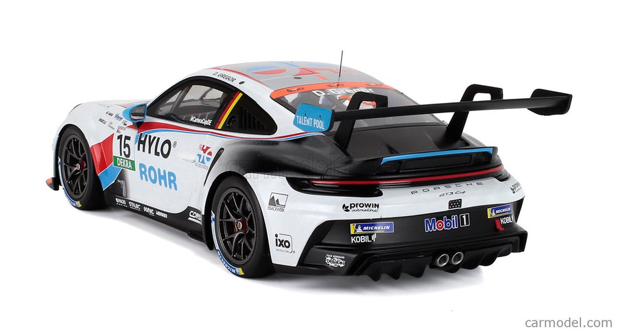 Porsche 911 992-2 GT3 Team 75 Bernhard N°15 Porsche Carrera Cup Germany Sezóna 2025 Daniel Gregor 1:18 IXO Models biela čierna
