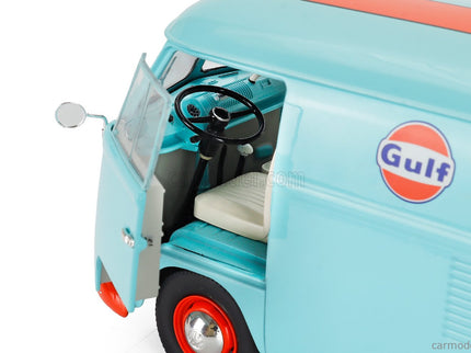 Volkswagen T1 Van Kool Combi With Trailer Gulf Oil Tribute 1950 1:18 Solido svetlomodrá oranžová