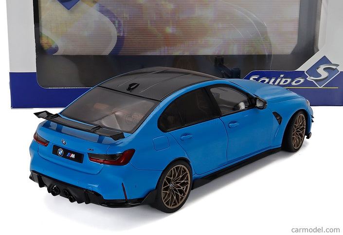 BMW 3-SERIES M3 Performance Parts (G80) 2024 1:18 Solido Beach modrá čierna