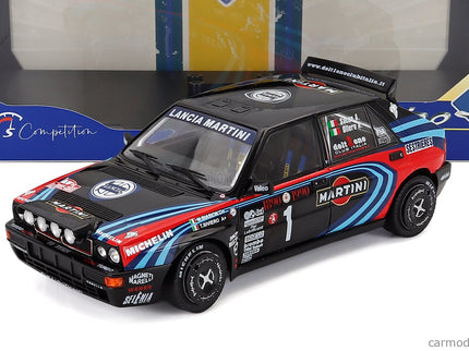 Lancia Delta HF Integrale EVO Martini 16V (night Version) N°1 Tribute TO Miki Biasion Rally Montecarlo 1990 1:18 Solido čierna