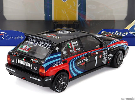 Lancia Delta HF Integrale EVO Martini 16V (night Version) N°1 Tribute TO Miki Biasion Rally Montecarlo 1990 1:18 Solido čierna