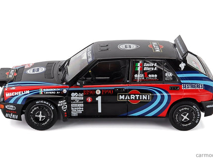 Lancia Delta HF Integrale EVO Martini 16V (night Version) N°1 Tribute TO Miki Biasion Rally Montecarlo 1990 1:18 Solido čierna