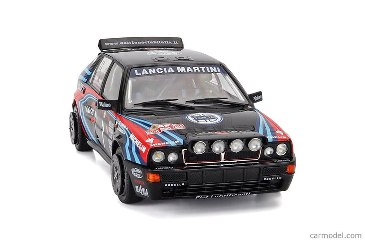 Lancia Delta HF Integrale EVO Martini 16V (night Version) N°1 Tribute TO Miki Biasion Rally Montecarlo 1990 1:18 Solido čierna