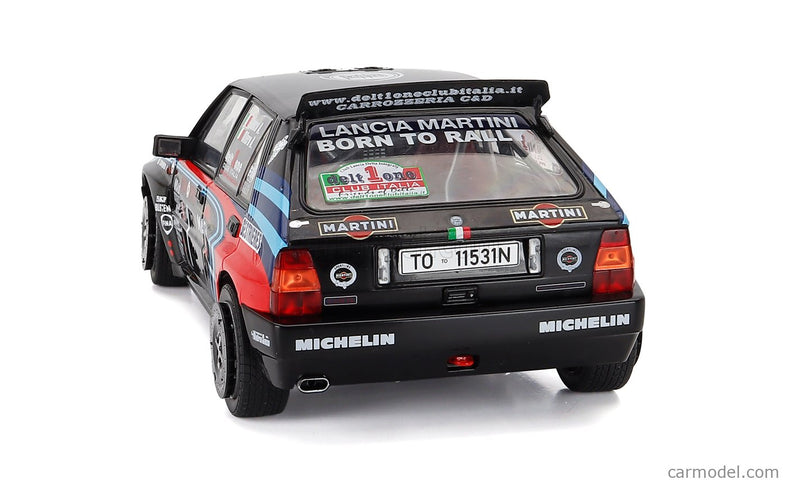 Lancia Delta HF Integrale EVO Martini 16V (night Version) N°1 Tribute TO Miki Biasion Rally Montecarlo 1990 1:18 Solido čierna
