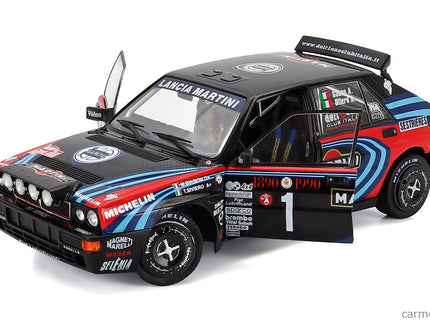 Lancia Delta HF Integrale EVO Martini 16V (night Version) N°1 Tribute TO Miki Biasion Rally Montecarlo 1990 1:18 Solido čierna