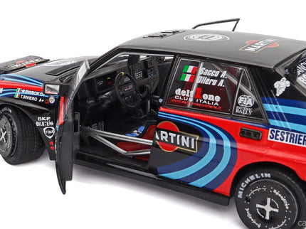 Lancia Delta HF Integrale EVO Martini 16V (night Version) N°1 Tribute TO Miki Biasion Rally Montecarlo 1990 1:18 Solido čierna