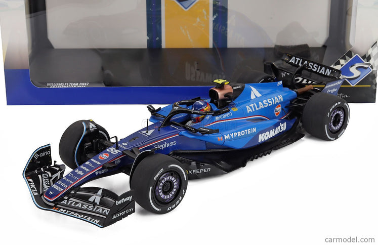 Williams F1 FW47 Team Williams Atlassian Racing N°55 3. Miesto Azerbaijan GP 2025 Carlos Sainz 1:18 Solido modrá čierna