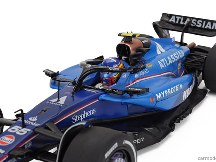 Williams F1 FW47 Team Williams Atlassian Racing N°55 3. Miesto Azerbaijan GP 2025 Carlos Sainz 1:18 Solido modrá čierna